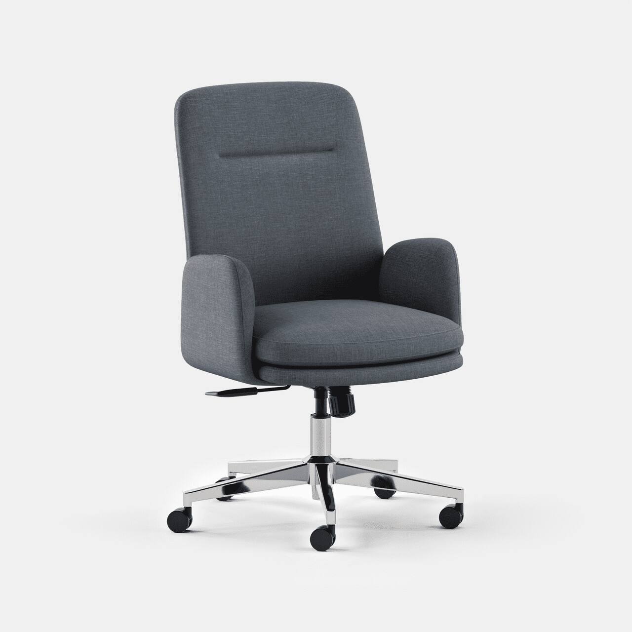 Branch Furniture - Branch Softside Mid-Century Modern High Back Office Chair – Removable Arms, Adjustable Height, Cloud-Like Comfort - Overcast