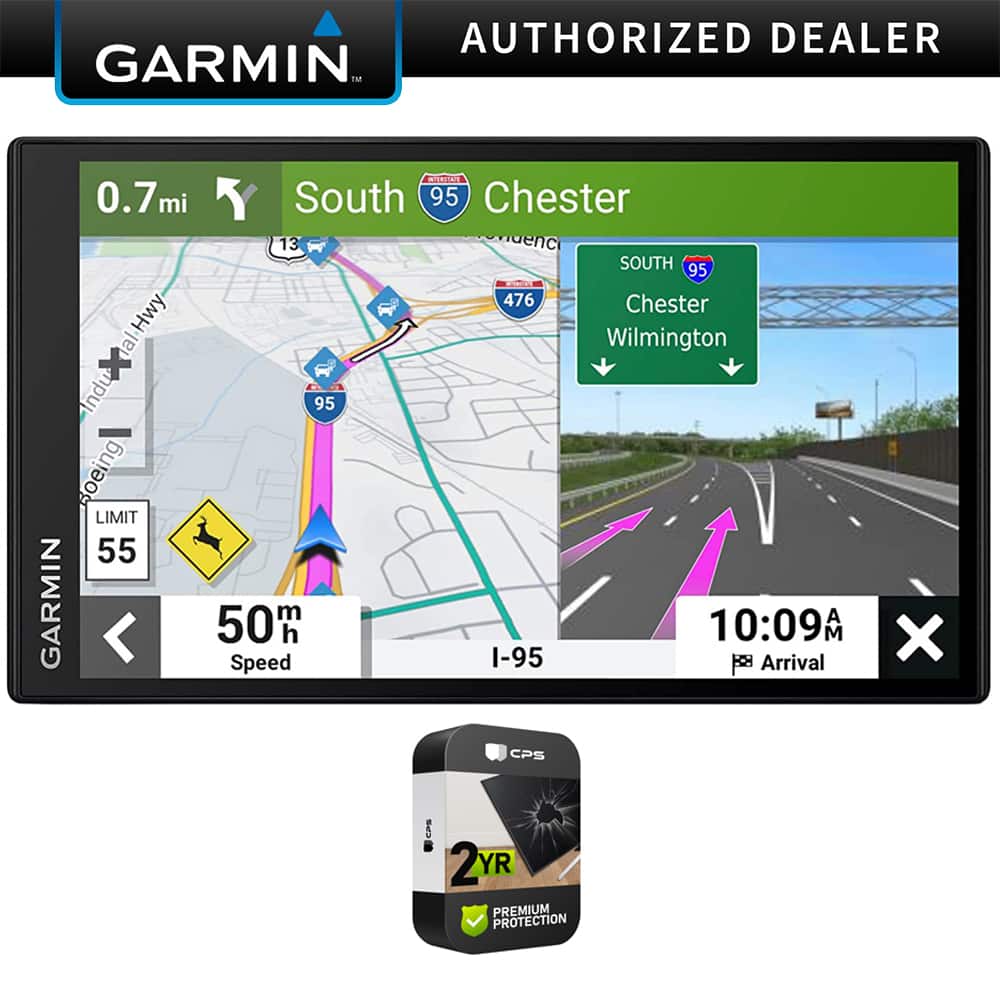 Garmin - DriveSmart 86 8" GPS with Built-In Bluetooth, Map Updates and Traffic Updates + 2-Year Extended Warranty Package - Black