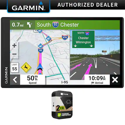 AUTHORIZED DEALER
GARMIN
0.7mi South
95 Chester
13 SOUTH
95
476 Chester Hwy
al Wilmington
ndual-Hwy
Indu
95 soeing
LIMIT 55
GARMIN 50
Speed m h
I-95
10:09
FCH Arrival
A X
CPS
I 2YR
YR PREMIUM PROTECTION