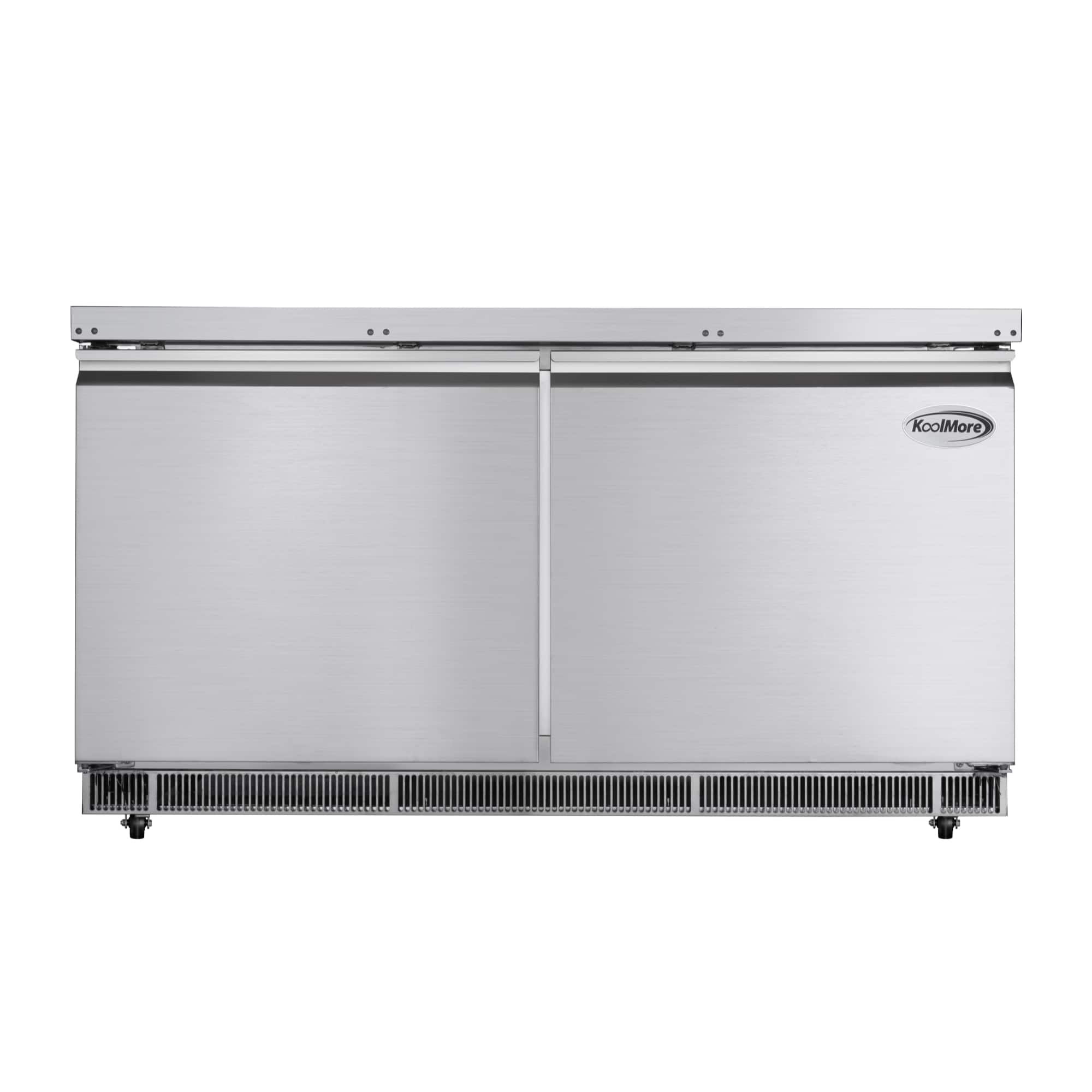 Koolmore - 60 in. Refrigerated Prep Station Cold Table, Refrigerator with 12-Pan (Not Included) Capacity - Stainless-Steel