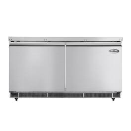 Koolmore - 60 in. Refrigerated Prep Station Cold Table, Stainless-Steel Refrigerator with 12-Pan (Not Included) Capacity - Stainless Steel