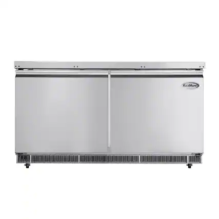 Front. Koolmore - 60 in. Refrigerated Prep Station Cold Table, Stainless-Steel Refrigerator with 12-Pan (Not Included) Capacity - Stainless-Steel.