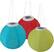 Front Standard. Smart Solar - Solar-Powered Chinese Lanterns (3-Pack) - Red/Blue/Yellow.