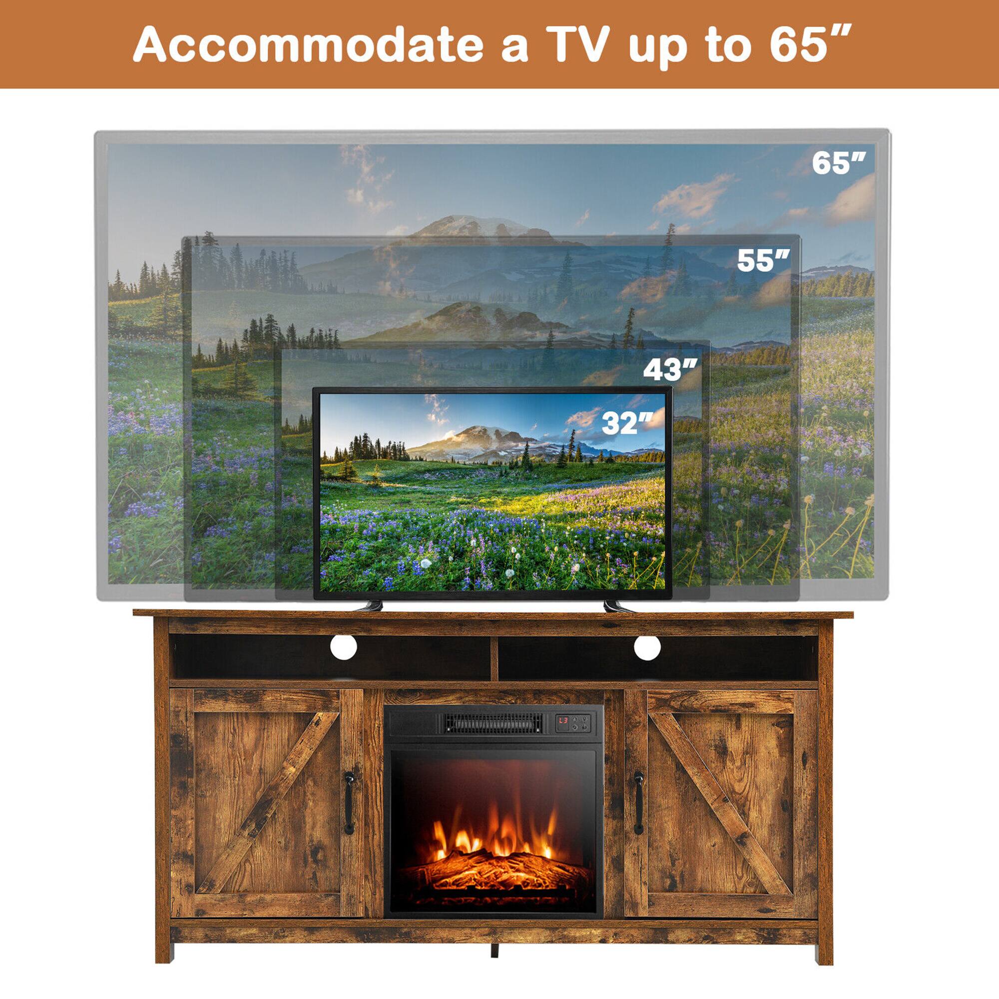 Accommodate a TV up to 65" 65" 55" 43" 32"