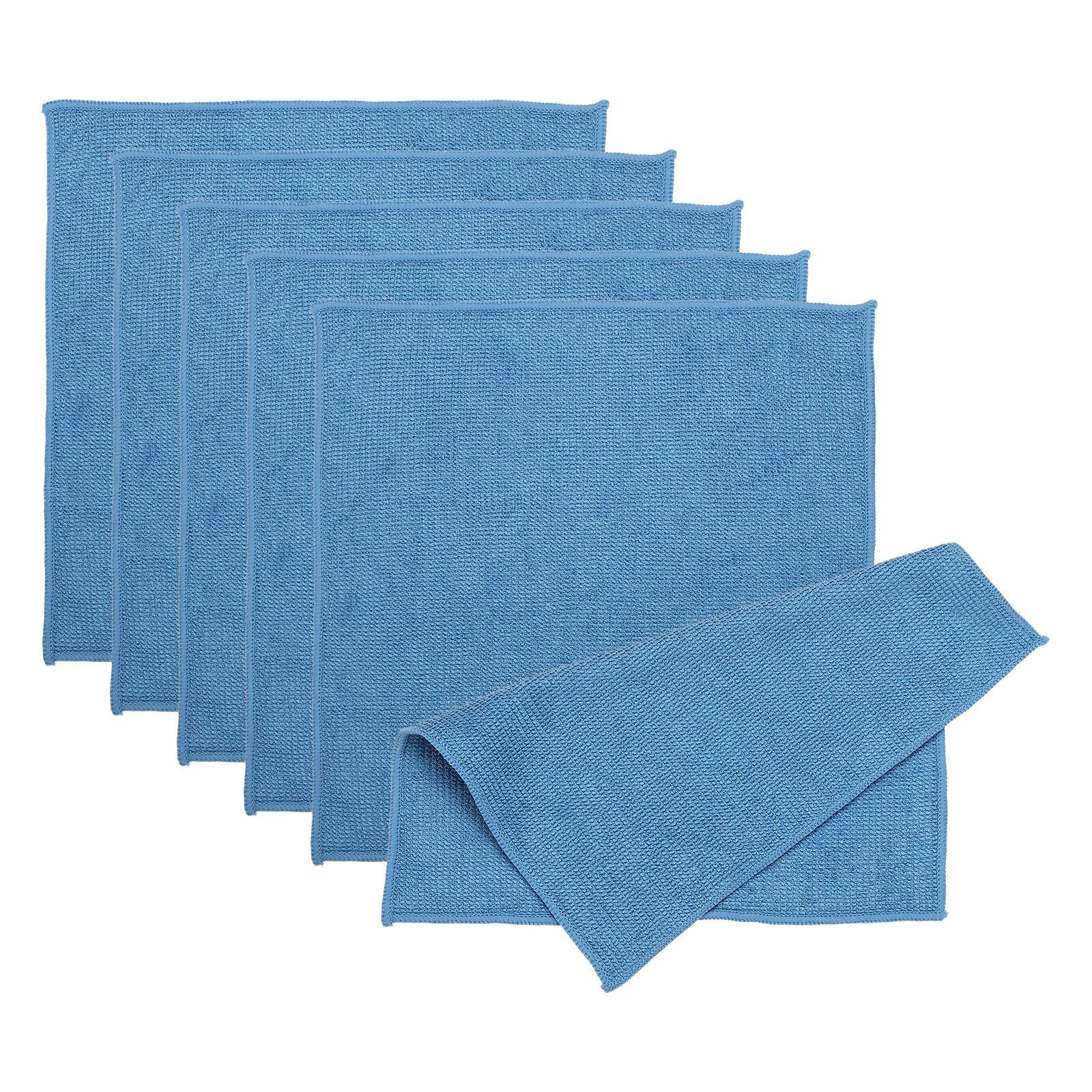 Front. Unique Bargains - Glasses Cleaning Cloth 8.66"x8.66", 6pcs Microfiber Cleaner Cloth for Lens, Eyeglasses, Screens, Phones - Deep Blue.