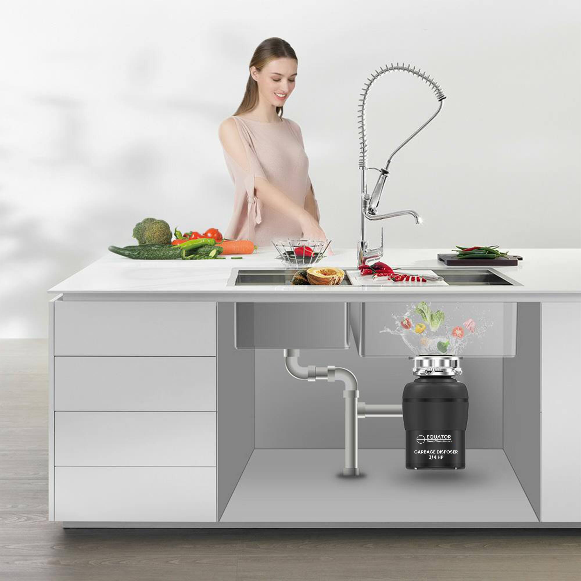 EQUATOR  
GARBAGE DISPOSER  
3/4 HP