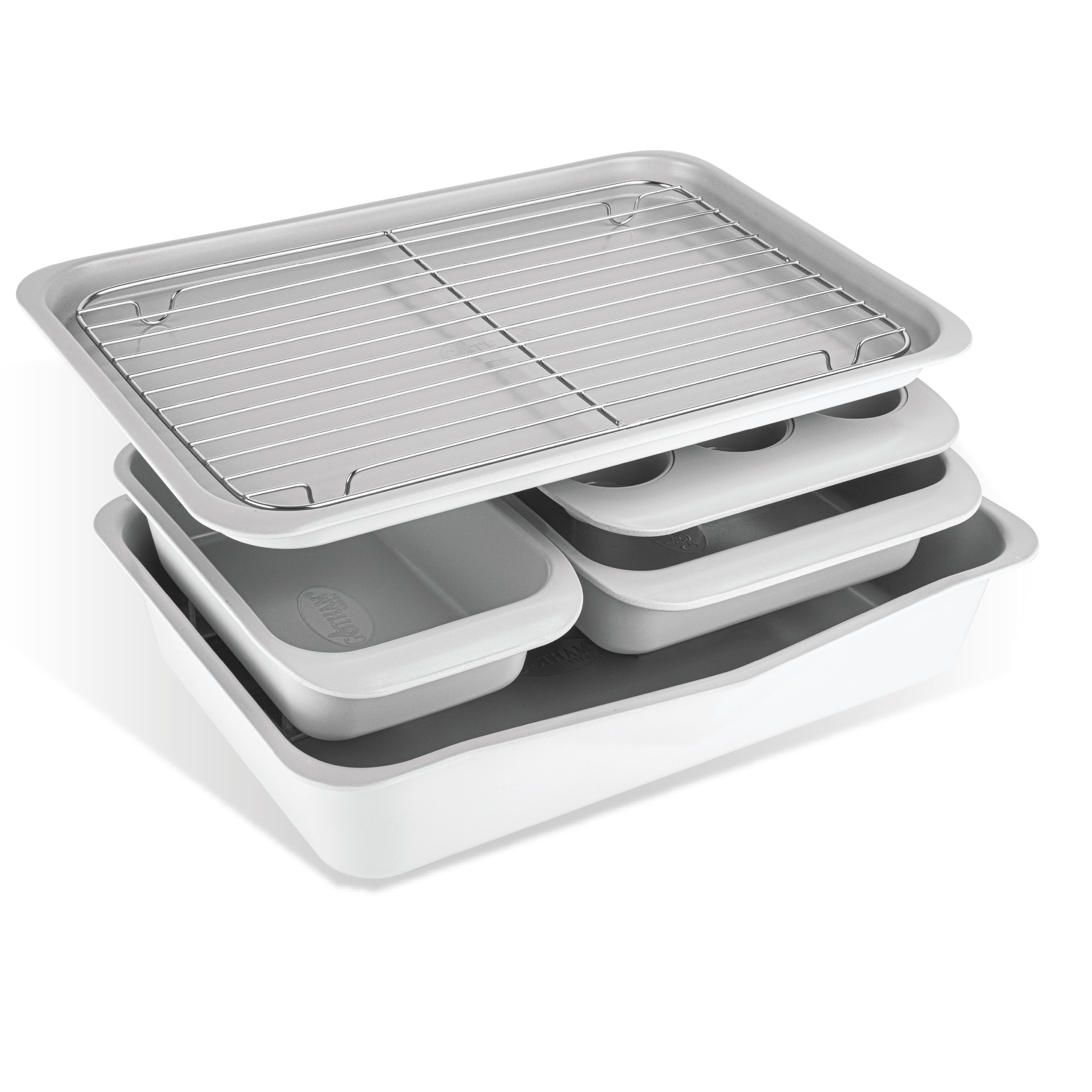 Gotham Steel - 6 Piece Nonstick Ceramic Stackable Bakeware Set - White price history on PriceWatchPro