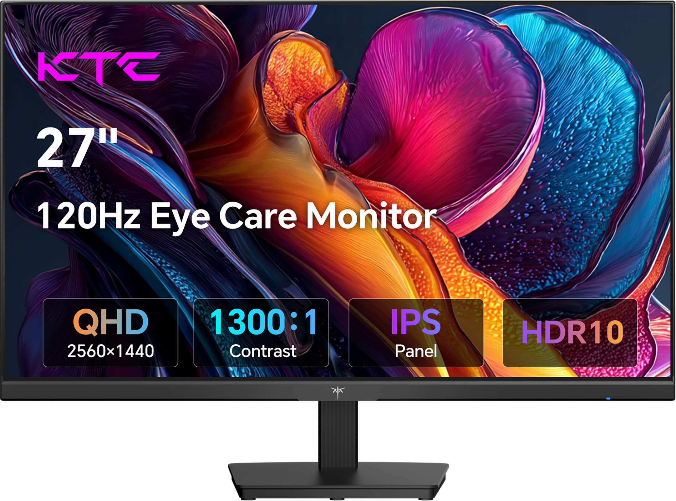 KTC - H27D9 27 Inch Gaming Monitor, 2K QHD 1440P, IPS 100Hz/120Hz, Adaptive-Sync, 99% sRGB HDR10, Low Blue Light, 2xHDMI/DP