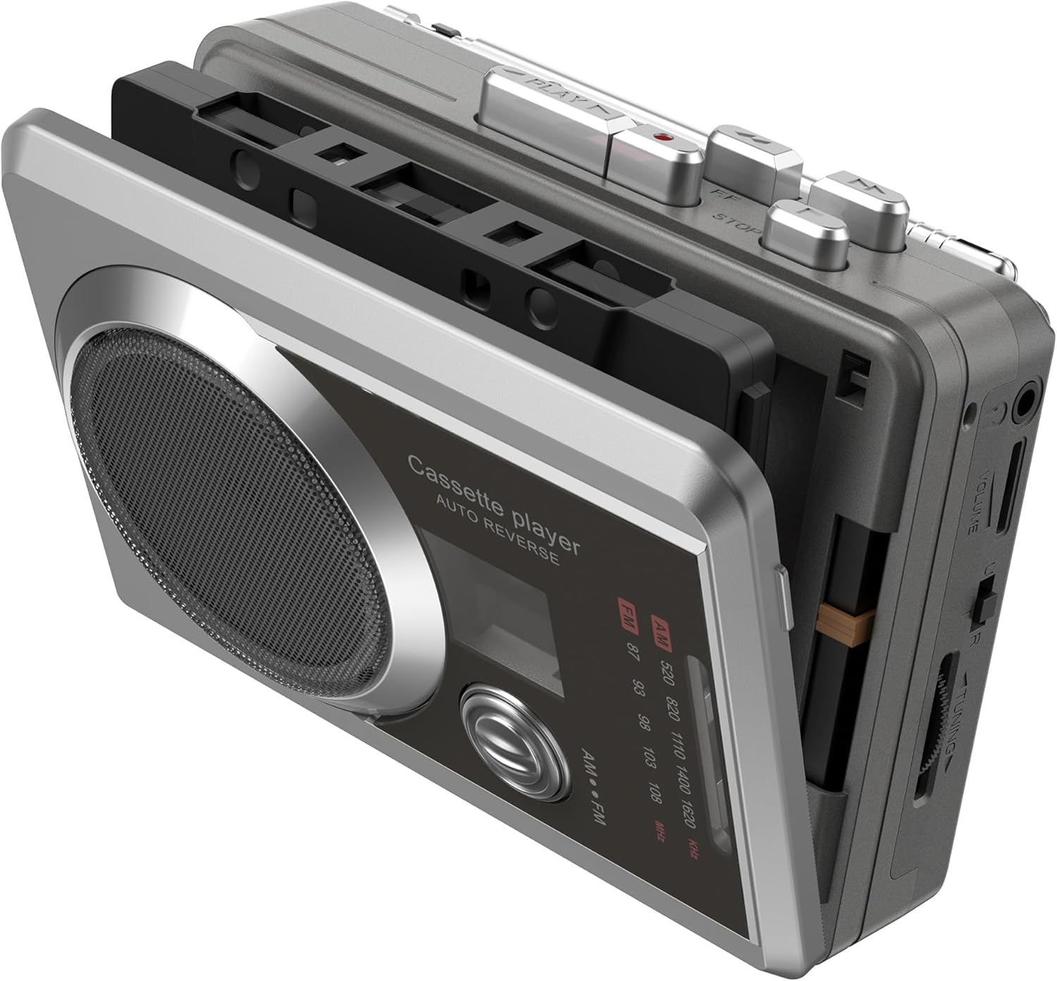 Cassette player
AUTO REVERSE
FF STOP
Cassette AUTO REVERSE
FM AM 87 520 93 98 820 AM FM AM FM 31 103 108 2V
1400 1620
TUNING