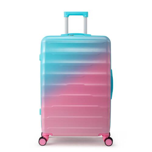 Alt View 1. Winado - 28" Carry-on Luggage Trolley PC+ABS Hardside Large Suitcase with Double Spinner Wheels & TSA Lock for Travel Business - Gradient pink to blue.