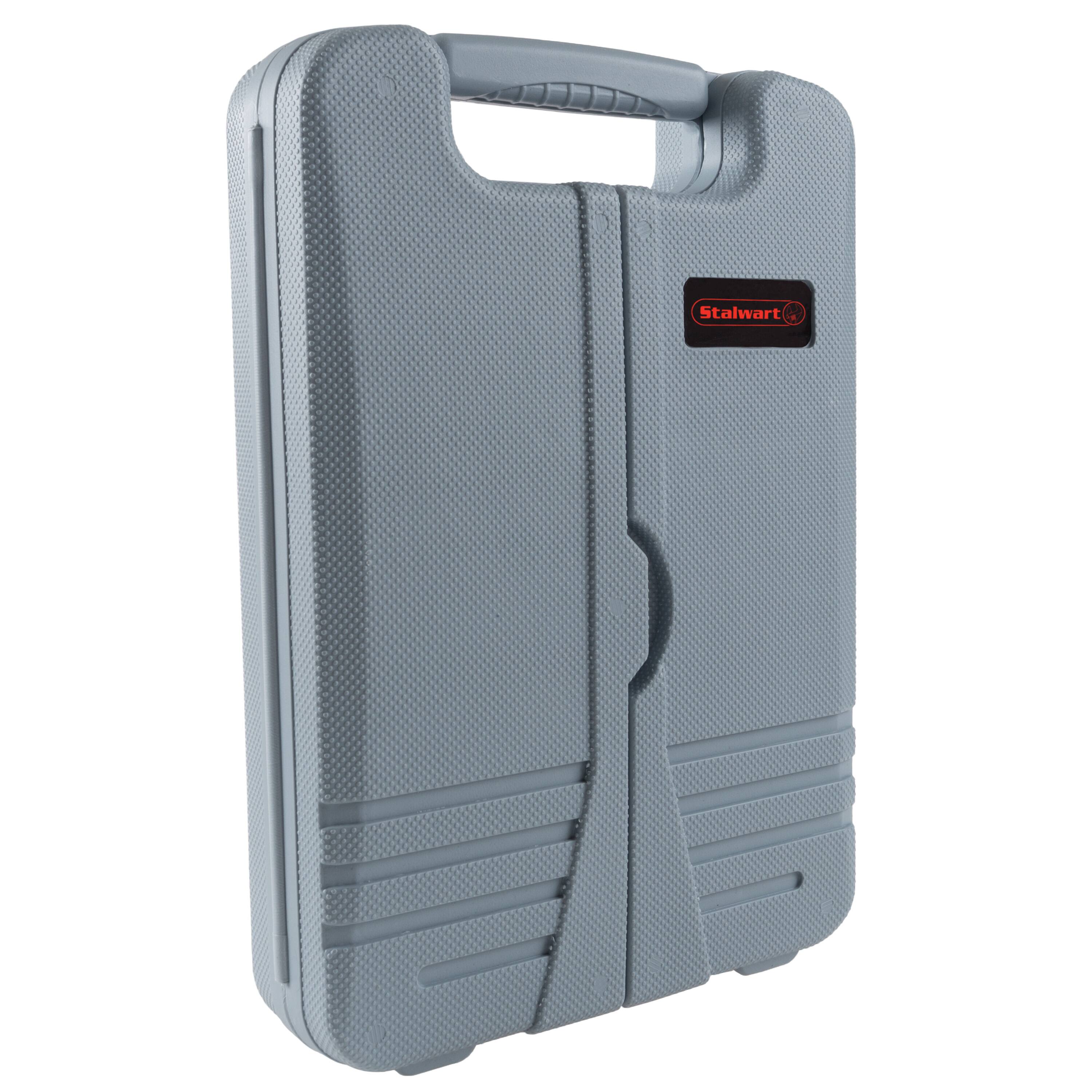 Alt View 2. Stalwart - 130PC Tool Set Tool Kit with Hammer, Wrenches, Screwdriver, Pliers, and More - Hand Tools for Home Improvement Projects - Gray.