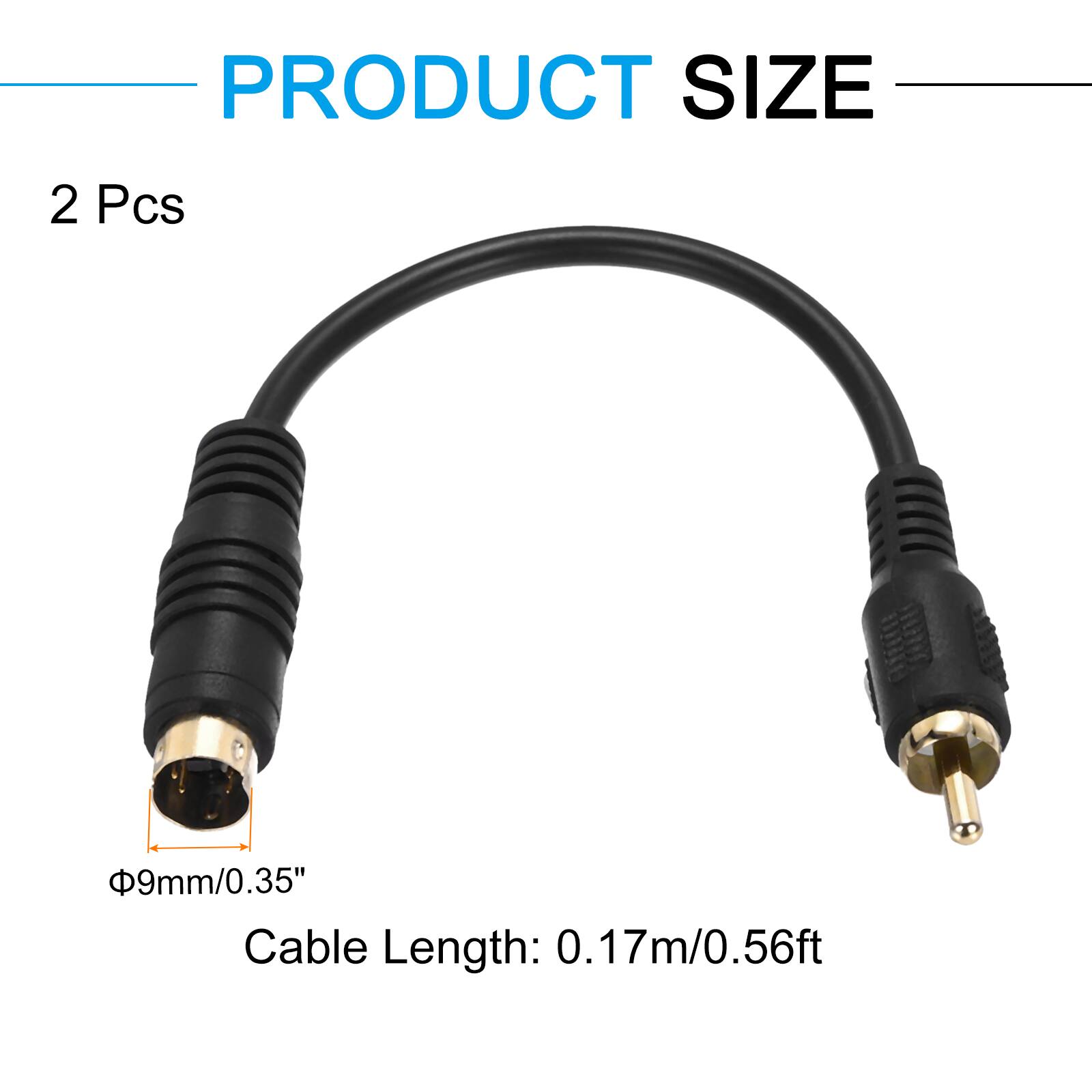 PRODUCT SIZE  
2 Pcs  
9mm/0.35"  
Cable Length: 0.17m/0.56ft