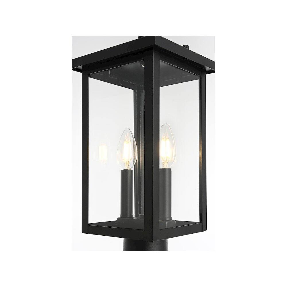 Alt View 3. Elegant Lighting - Venango 7 inch Outdoor Pendant in Black - Black.