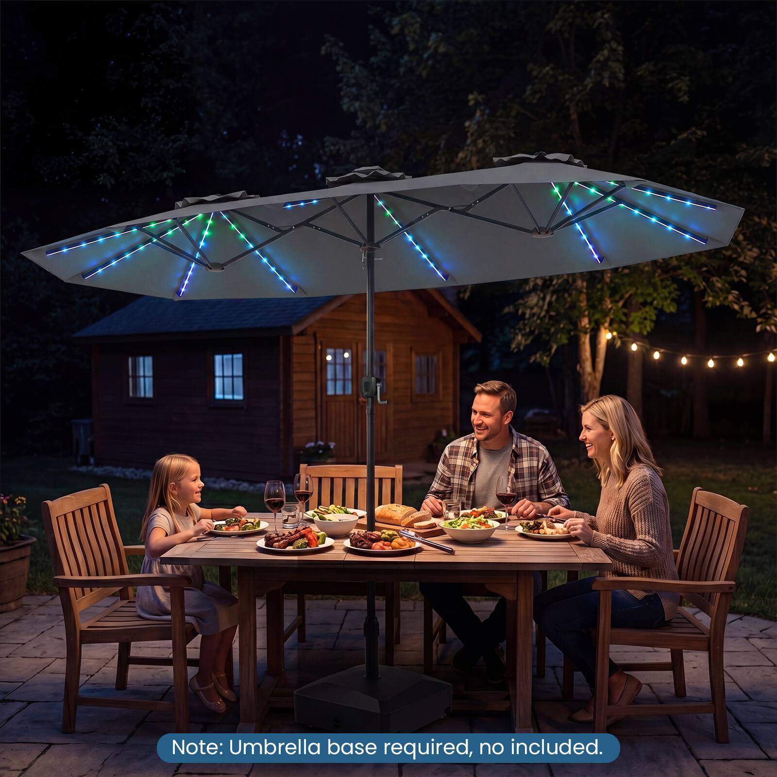Note: Umbrella base required, no included.