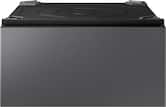 Samsung - Bespoke AI All-in-One Washer/Dryer Laundry Pedestal with Storage Drawer - Dark Steel
