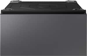 Samsung - Bespoke AI All-in-One Washer/Dryer Laundry Pedestal with Storage Drawer - Dark Steel