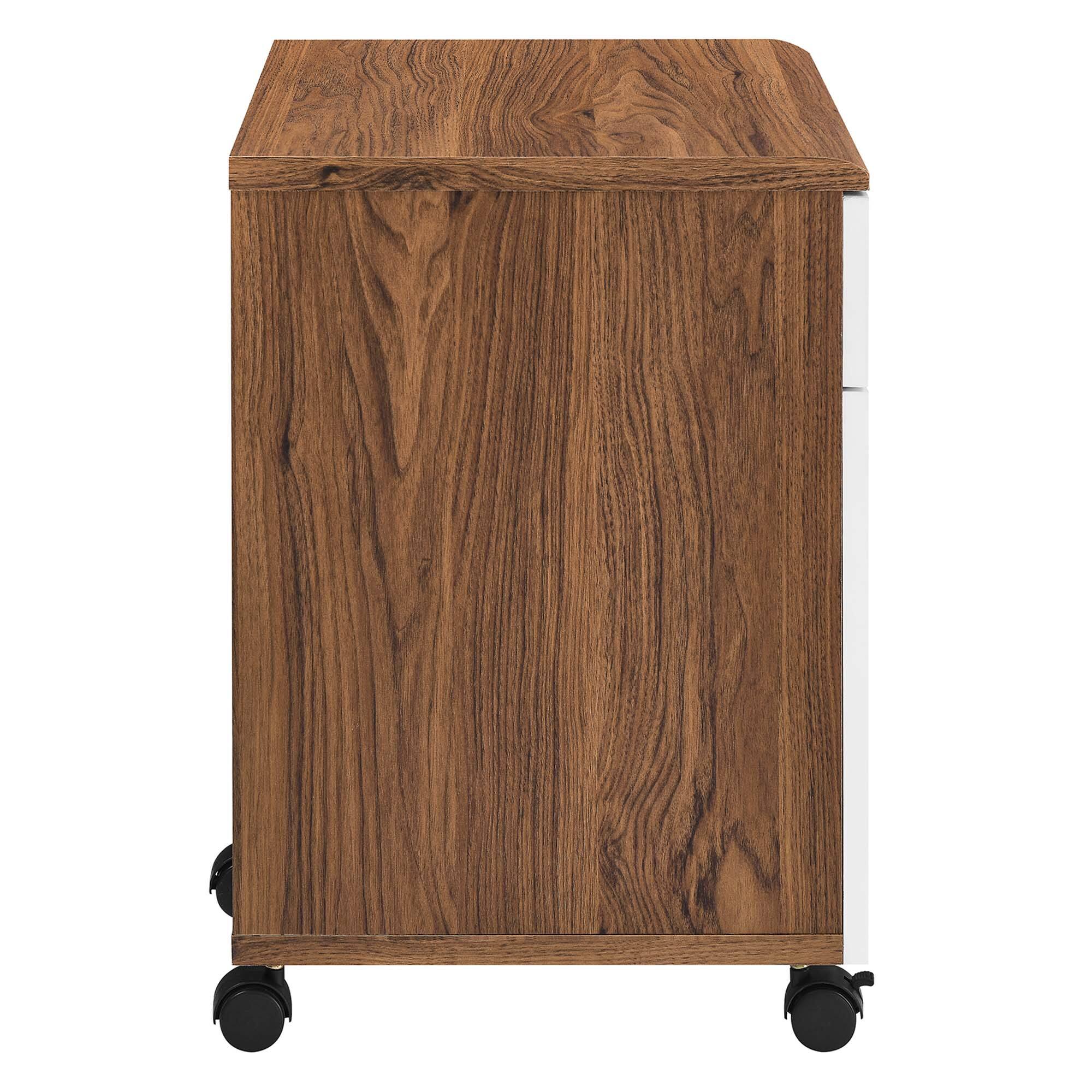 Alt View 2. Modway - Envision Wood File Cabinet by Modway - Walnut White.