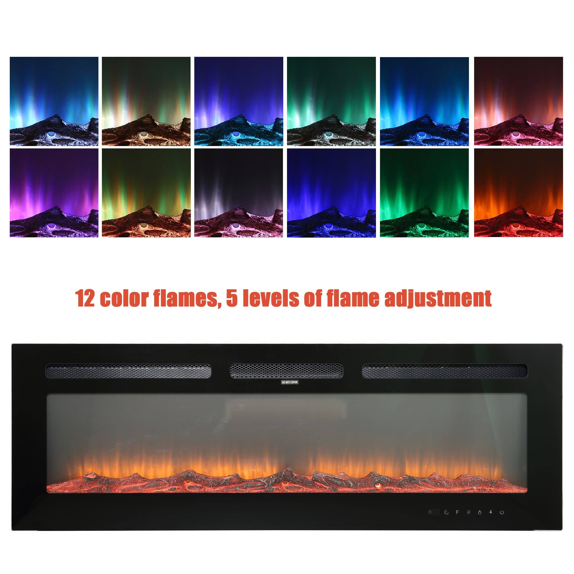 12 color flames, 5 levels of flame adjustment