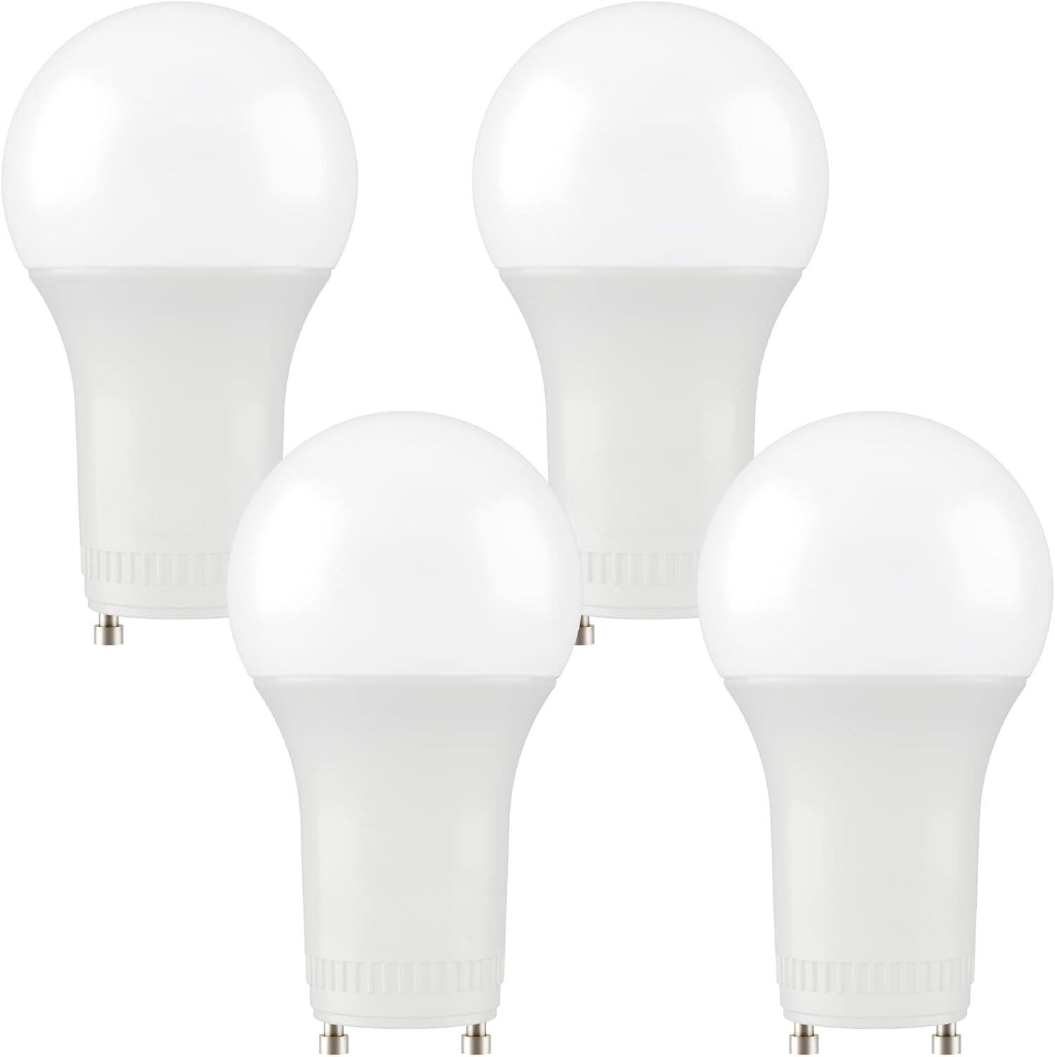 Front. VIRIBRIGHT - 60-Watt EQ A19 GU24 LED Light Bulb, 2700K Warm White (4-Pack) - 4000K.