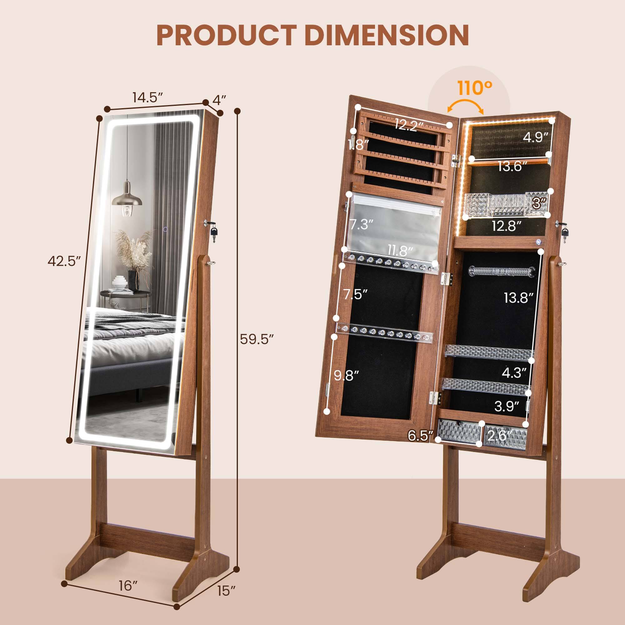 PRODUCT DIMENSION

- 14.5"
- 42.5"
- 59.5"
- 16"
- 15"
- 4"
- 110°
- 12.2"
- 4.9"
- 13.6"
- 12.8"
- 13.8"
- 7.3"
- 11.8"
- 7.5"
- 9.8"
- 6.5"
- 4.3"
- 3.9"
- 2.6"