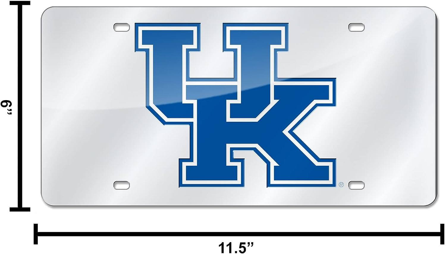 Alt View 3. Rico Industries - Kentucky Wildcats Mirrored Laser Cut License Plate Laser Tag - Multi.