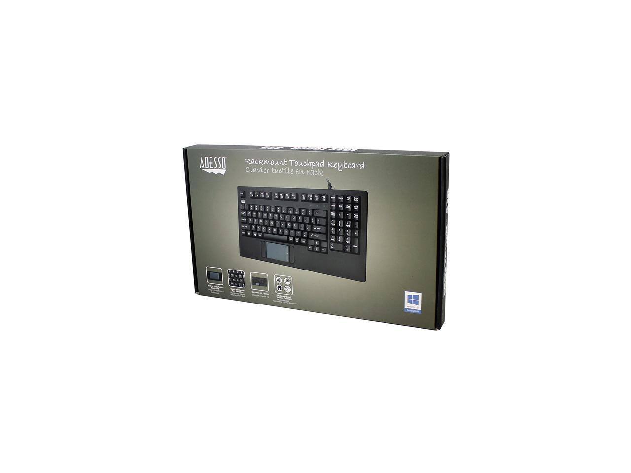 ADESSO Rackmount Touchpad clavier tactile Keyboard en rack