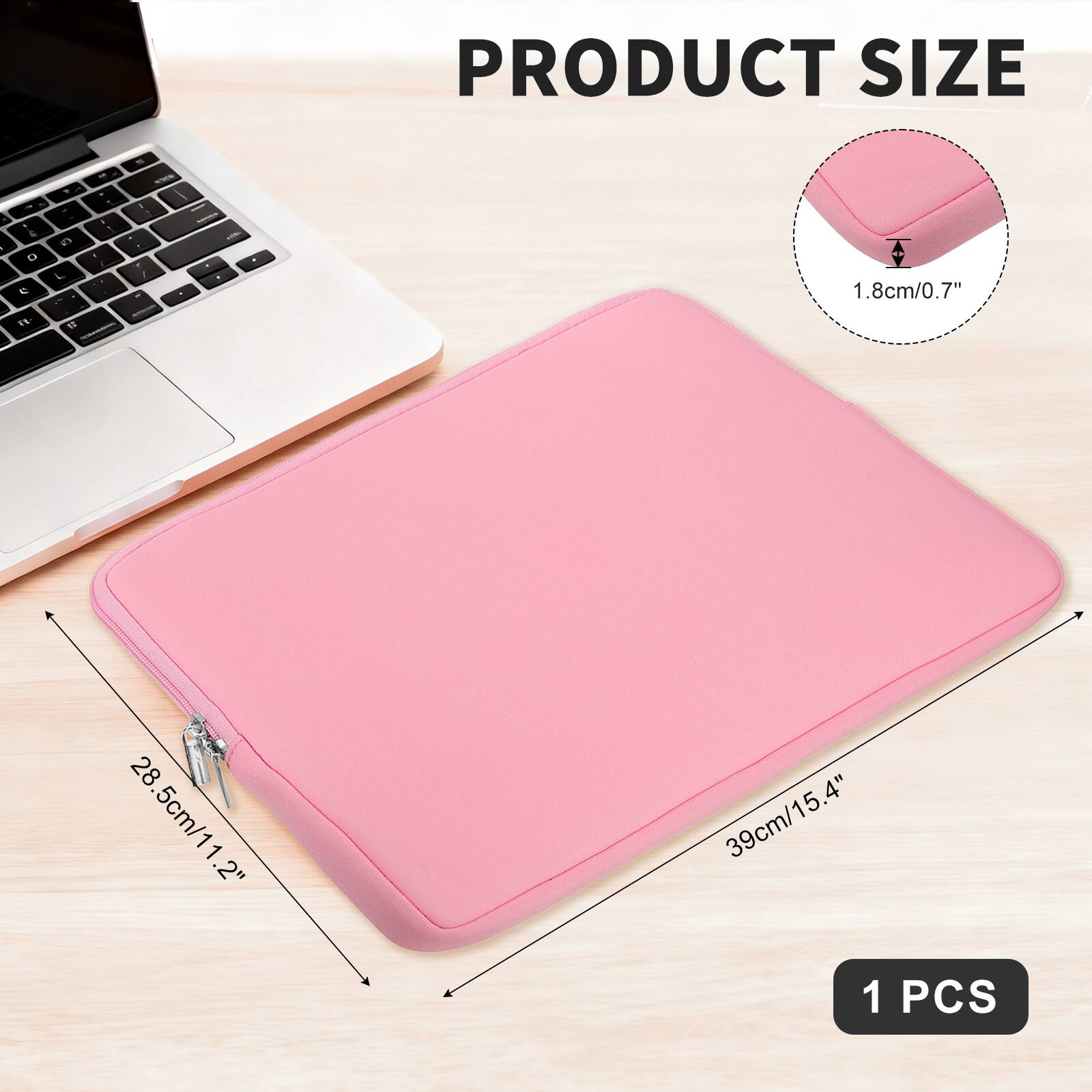 PRODUCT SIZE

1.8cm/0.7"  
28.5cm/11.2"  
39cm/15.4"  

1 PCS