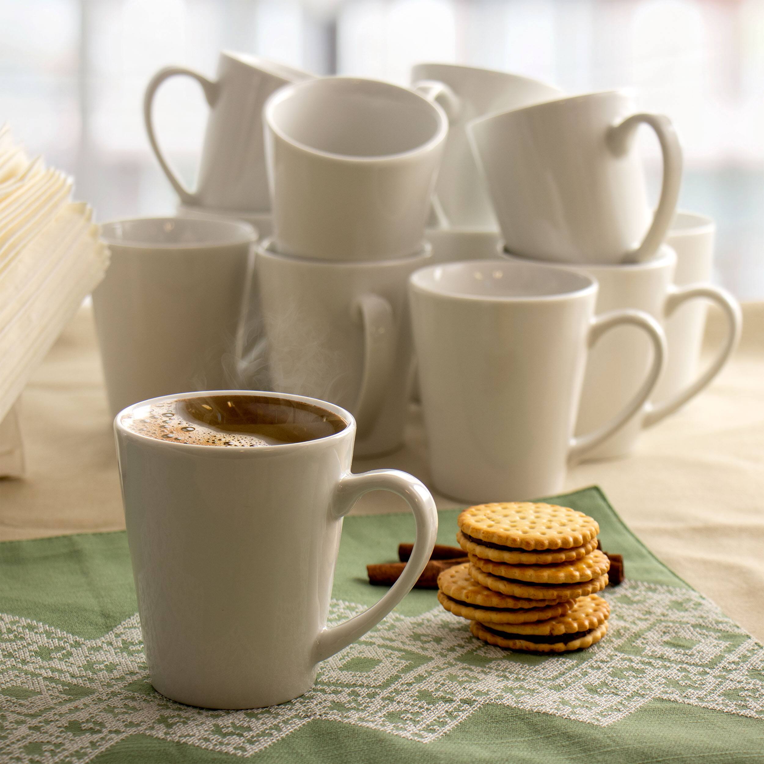 Alt View 9. Elama - Elama Holt 12 Piece 10 Ounce Porcelain Mug Set in White - White.