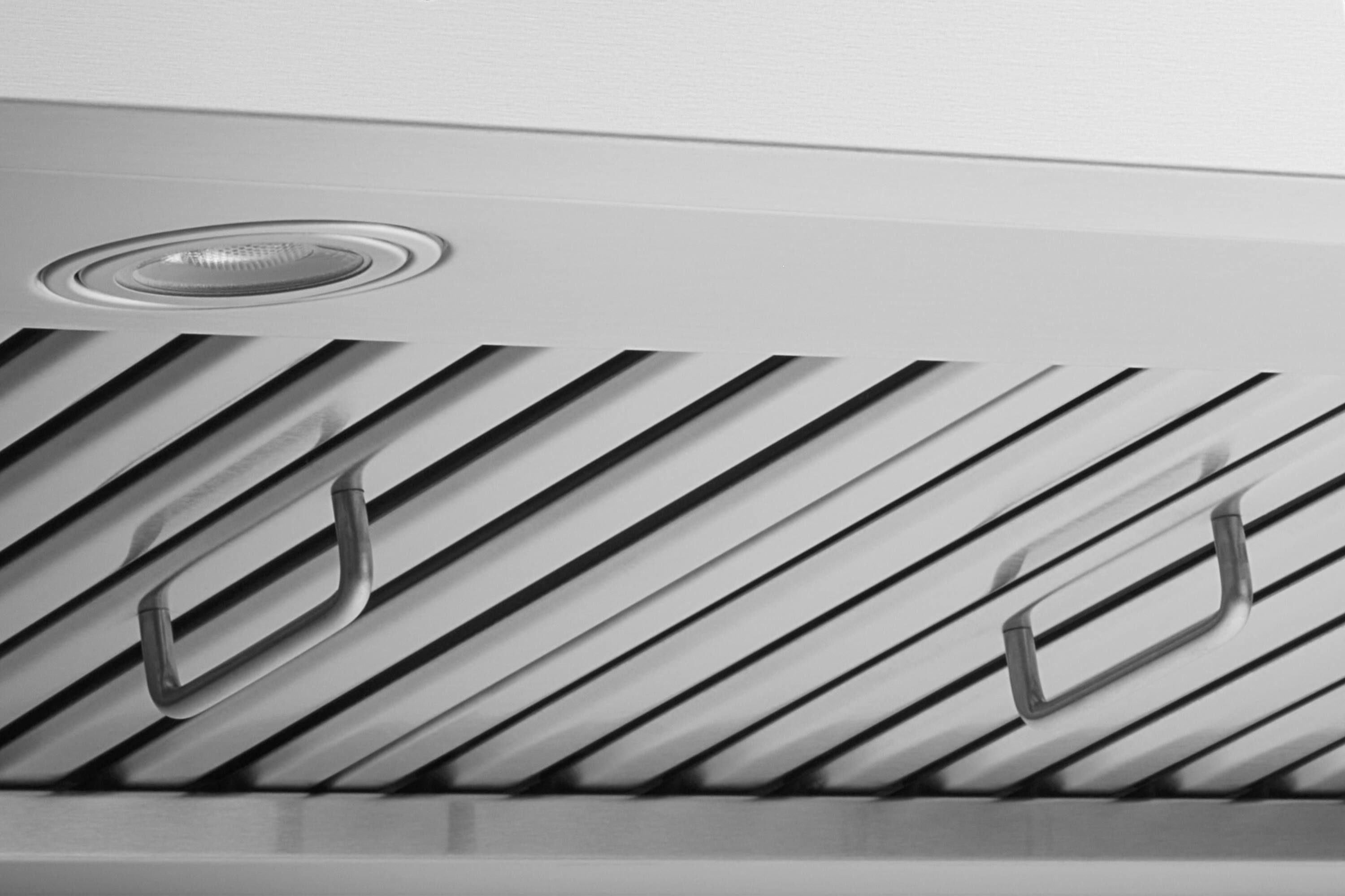 Alt View 6. Hauslane - Hauslane Contemporary 30” WM-540 Wall Mount Range Hood - Silver.