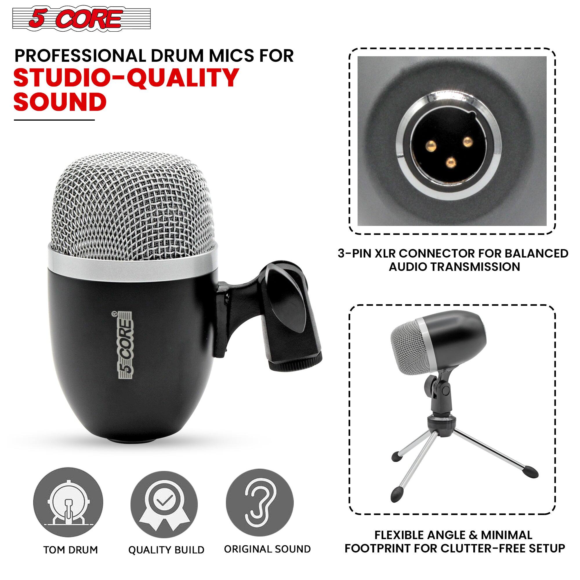 5 CORE

PROFESSIONAL DRUM MICS FOR STUDIO-QUALITY SOUND

3-PIN XLR CONNECTOR FOR BALANCED AUDIO TRANSMISSION

FLEXIBLE ANGLE & MINIMAL FOOTPRINT FOR CLUTTER-FREE SETUP

TOM DRUM
QUALITY BUILD
ORIGINAL SOUND