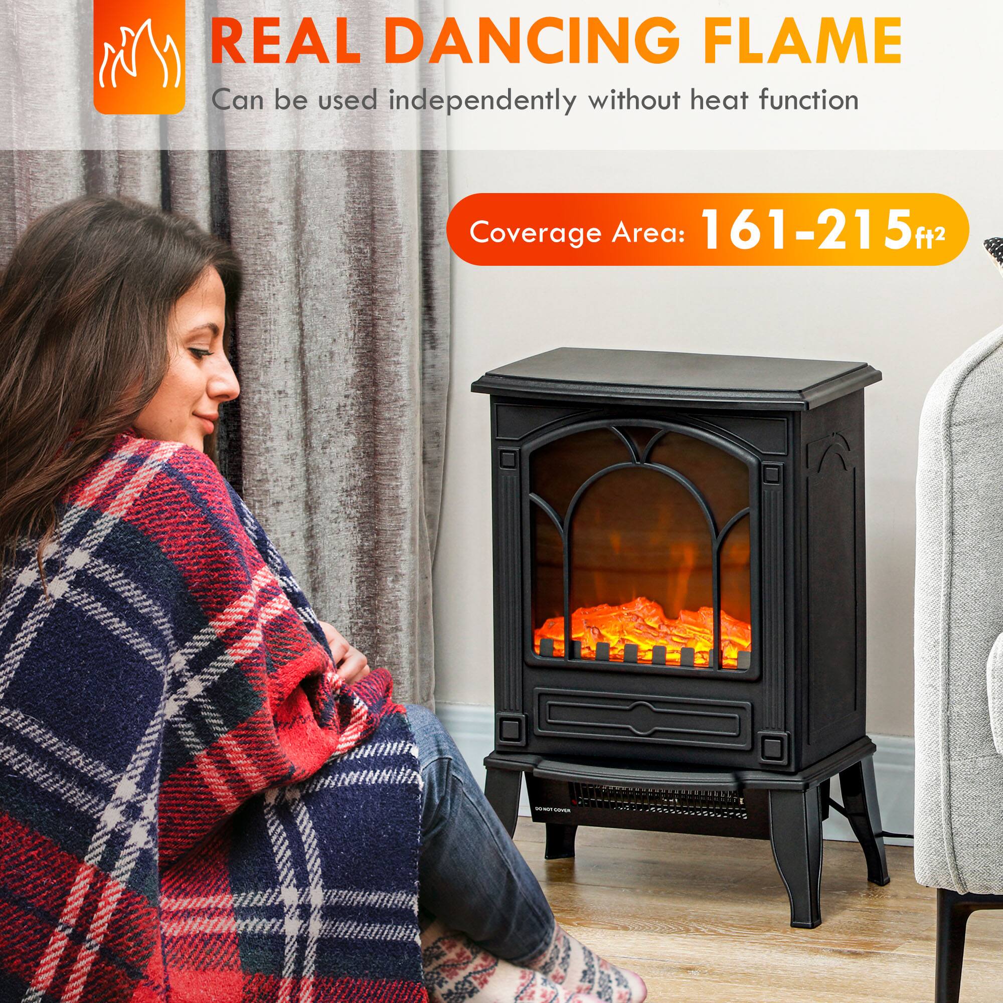 REAL DANCING FLAME  
Can be used independently without heat function  

Coverage Area: 161-215 ft²