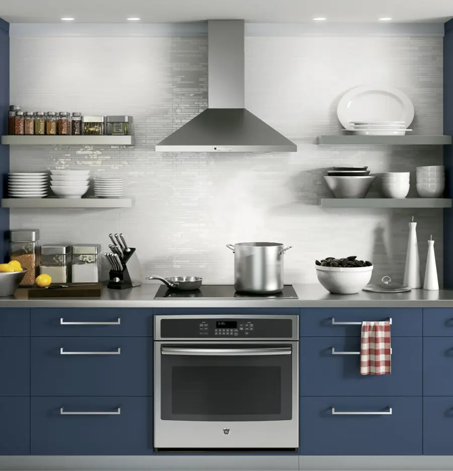 Alt View 17. GE - 30" Convertible Range Hood - Stainless steel.