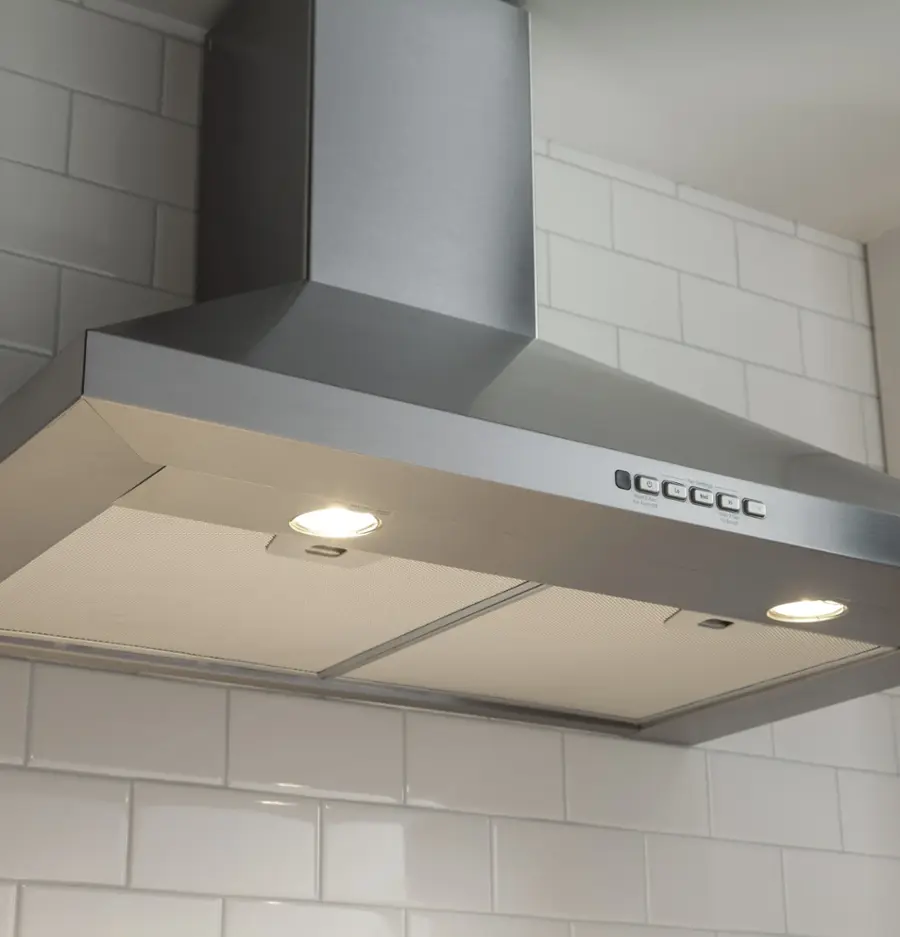 Alt View 15. GE - 30" Convertible Range Hood - Stainless steel.