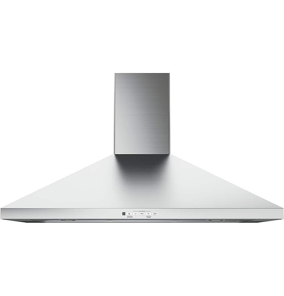 GE - 36 inches - Convertible - Wall Range Hood - Stainless Steel - Front_Zoom