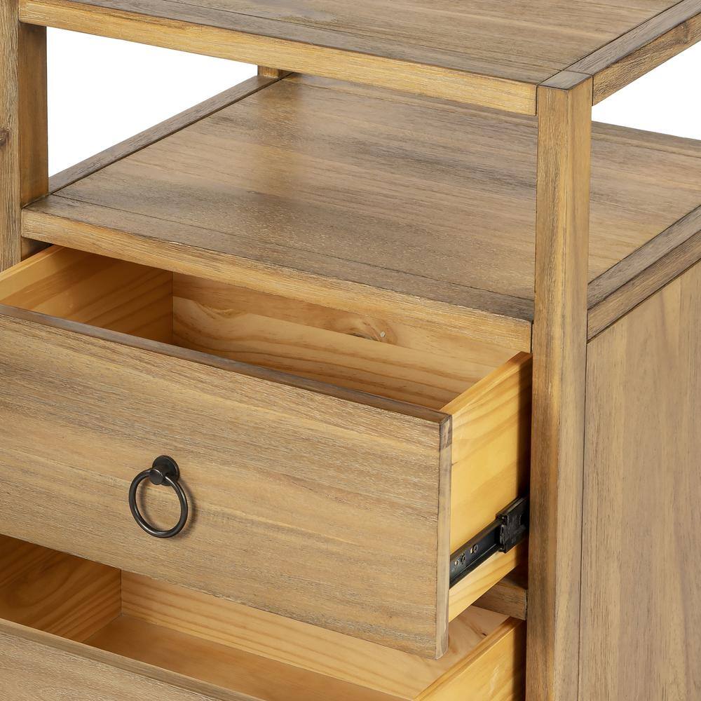 Alt View 7. Butler Specialty - Lark Natural Wood Nightstand - Light Brown.