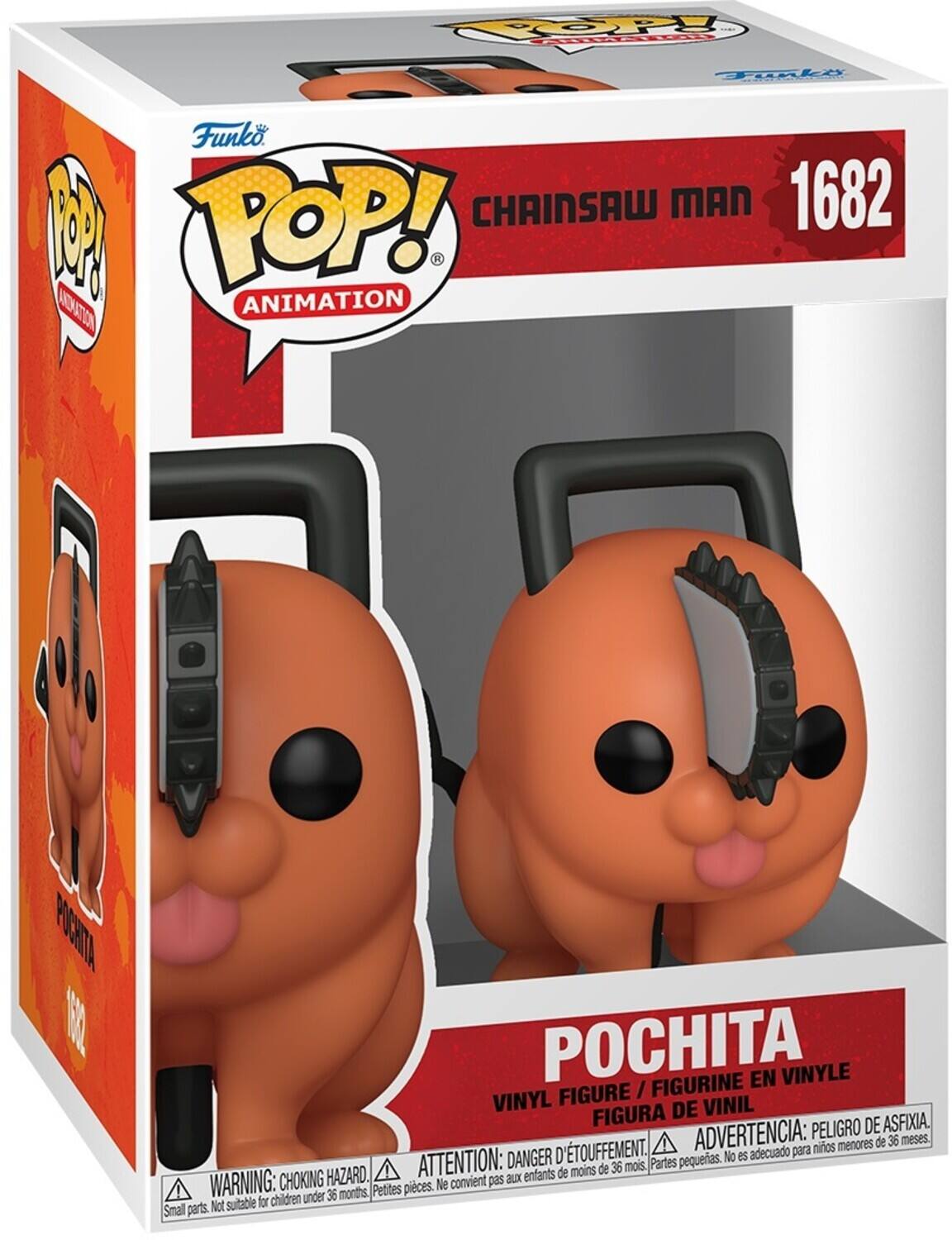 POP! ANIMATION
CHAINSAW MAN 1682
POCHITA
VINYL FIGURINE / FIGURE / VINYL DE VINIL FIGURA DE ASFIXIA.
ADVERTENCIA: PELIGRO DE ASFIXIA.
ATTENTION: DANGER D'ÉTOUFFEMENT.
WARNING: CHOKING HAZARD.
Small parts. Not suitable for children under 36 months.
Petites pieces. Ne convient pas aux enfants de moins de 36 mois.
Partes pequeñas. No es acuádula para niños menores de 36 meses.