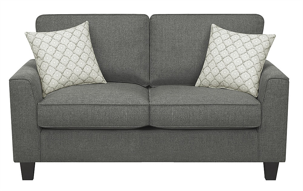 Front. Serta - Astoria 61" Loveseat - Dark Gray.