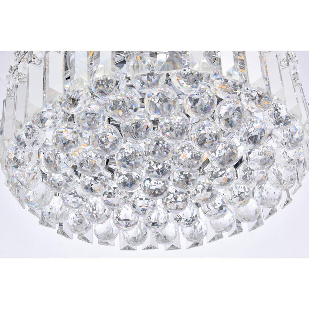 Alt View 5. Elegant Lighting - Maxime 4 light Chrome Flush Mount Clear Royal Cut Crystal - Chrome.