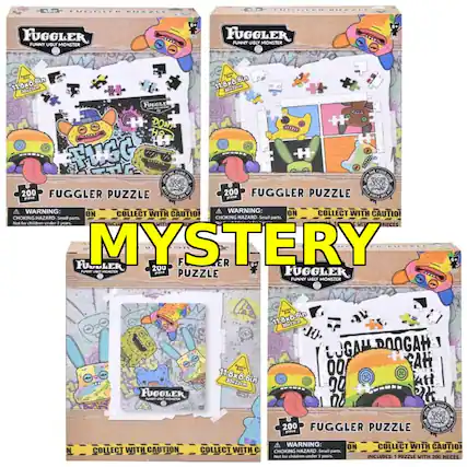 FUGGLER
FUNNY UGLY MONSTER
11.8x8.6in
30x22cm
200 PIECES
WARNING: CHOKING HAZARD - Small parts. Not for children under 3 years.
COLLECT WITH CAUTION
FUGGLER PUZZLE
Mystery FUGGLER
INCLUDES: 1 PUZZLE WITH 200 PIECES