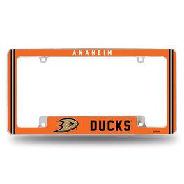 Rico Industries - Anaheim Ducks Chrome Metal License Plate Frame with Full Frame Team Color Graphics - Multi