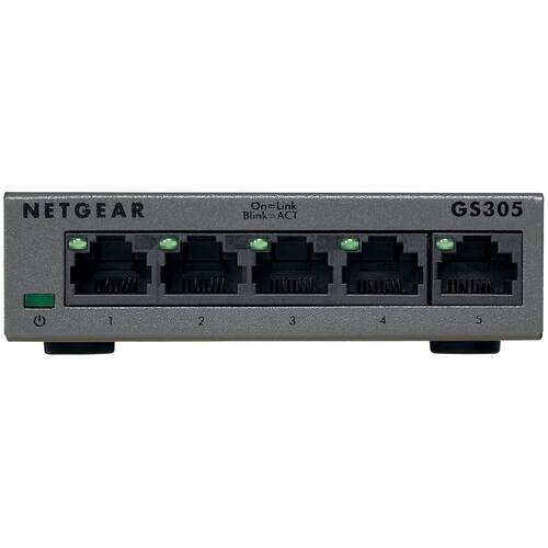 NETGEAR - 5-Port Gigabit Ethernet Switch - Gray