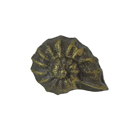 Front. Zeckos - Bronze Cast Iron Nautilus Shell Drawer Pull Decorative Cabinet Knobs Set of 6 - Bronze.