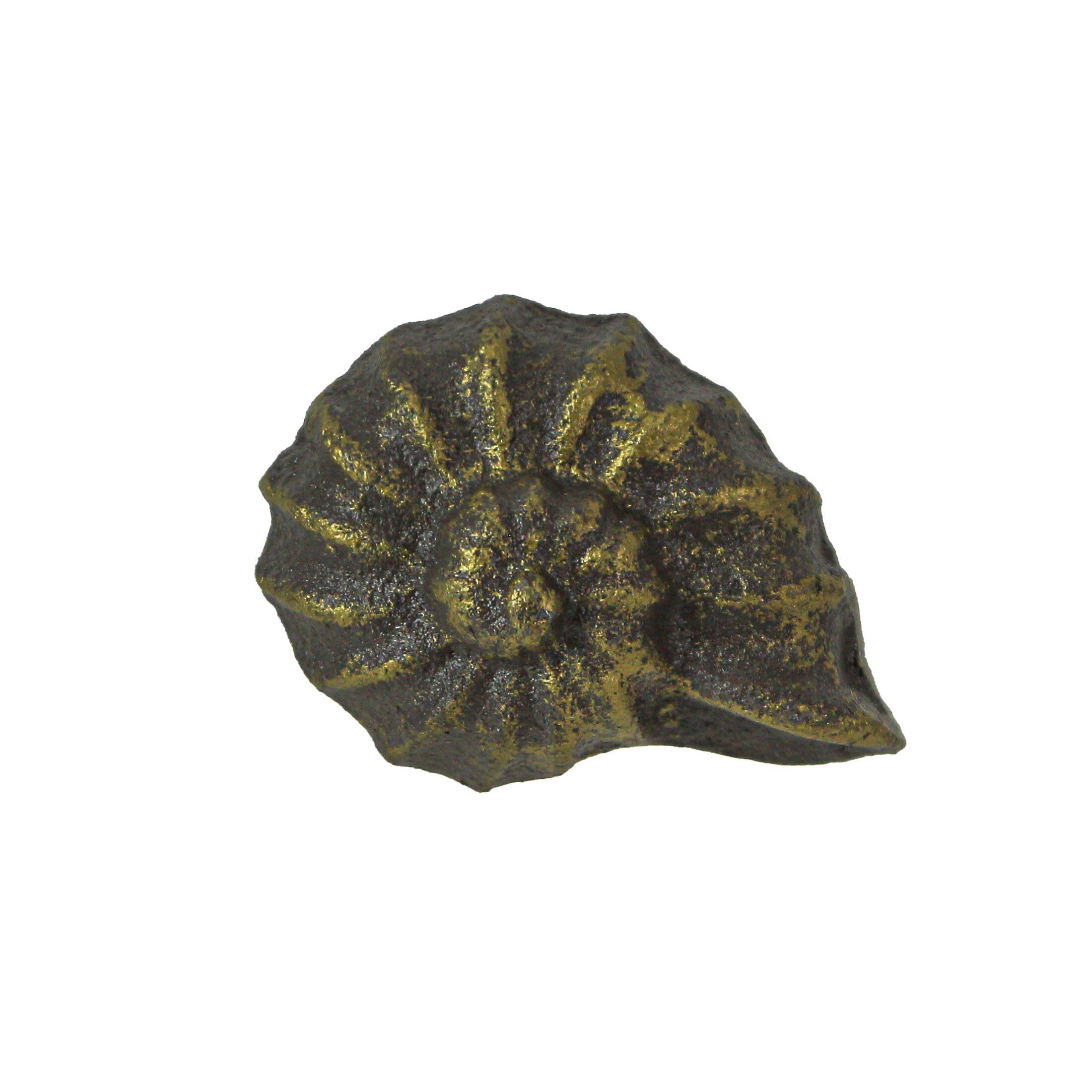 Front. Zeckos - Bronze Cast Iron Nautilus Shell Drawer Pull Decorative Cabinet Knobs Set of 6 - Bronze.