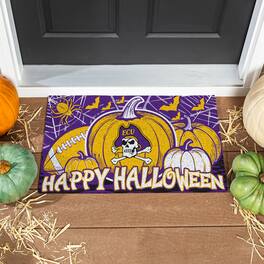 Evergreen Enterprises - ECU Pirates 28" x 16" Happy Halloween Turf Door Mat - Multicolor
