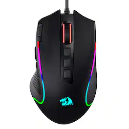 REDRAGON - M612 Wired RGB Optical Gaming Mouse 8000 DPI Remapping Keys - Wired - Black