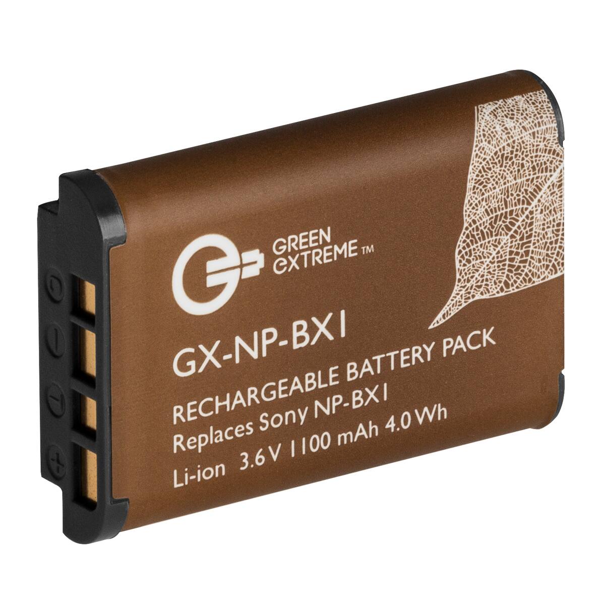 GREEN TM G EXTREME GX-NP-BXI RECHARGEABLE BATTERY PACK Replaces Sony NP-BXI Li-ion 3.6V 1100 mAh 4.0 Wh