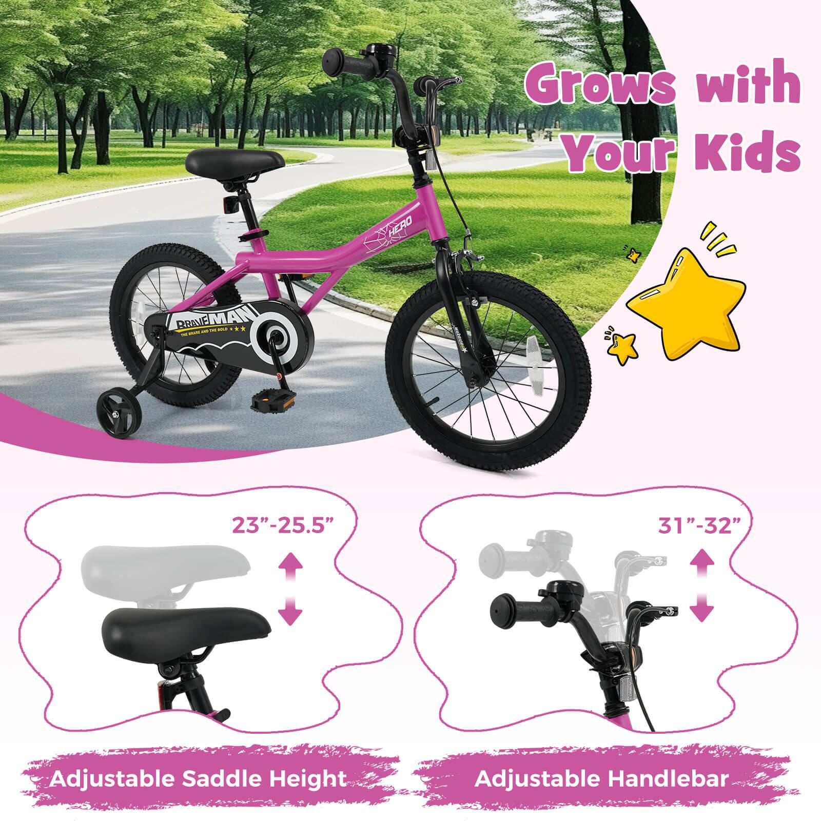Grows with Your Kids

Adjustable Saddle Height: 23"-25.5"

Adjustable Handlebar: 31"-32"