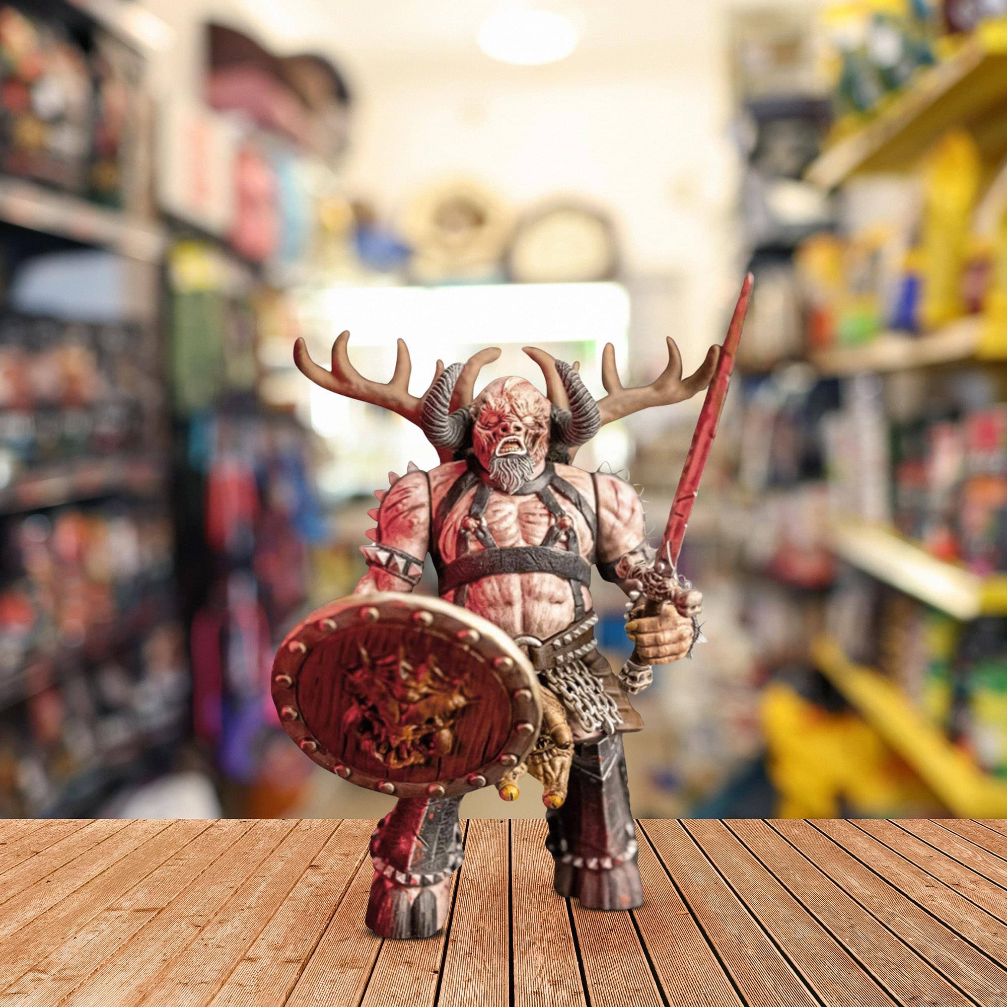Alt View 1. Trick or Treat Studios - GWAR 5 Inch Action Figure | Blothar the Berserker - Brown.
