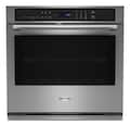 Maytag - 30 inch Built-In Single Electric Convection Wall Oven with Air Fry - Stainless Steel