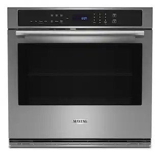 Maytag - 30 inch Built-In Single Electric Convection Wall Oven with Air Fry - Stainless Steel